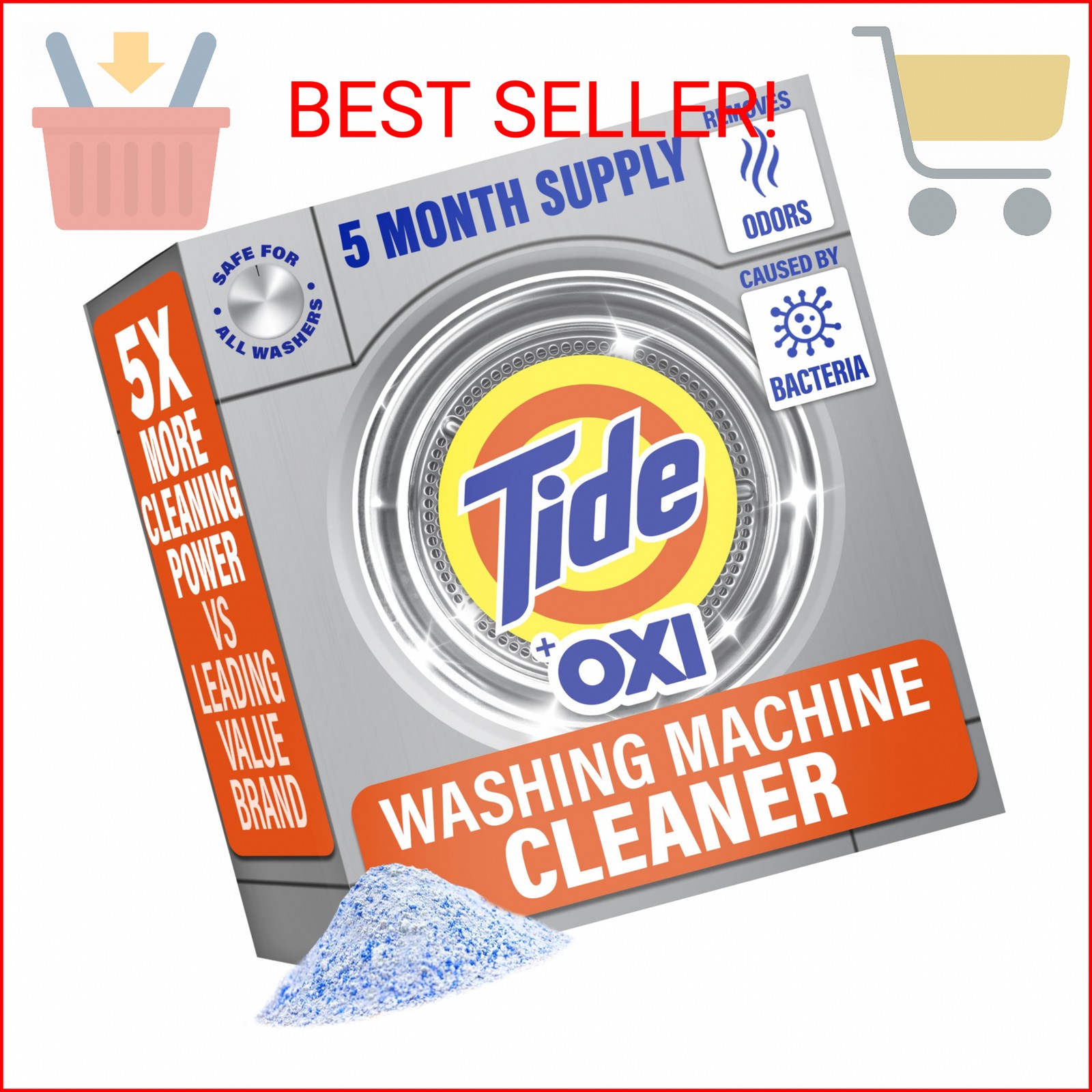 Washing Machine Cleaner by Tide, Washer Machine Cleaner with Oxi for Front and T