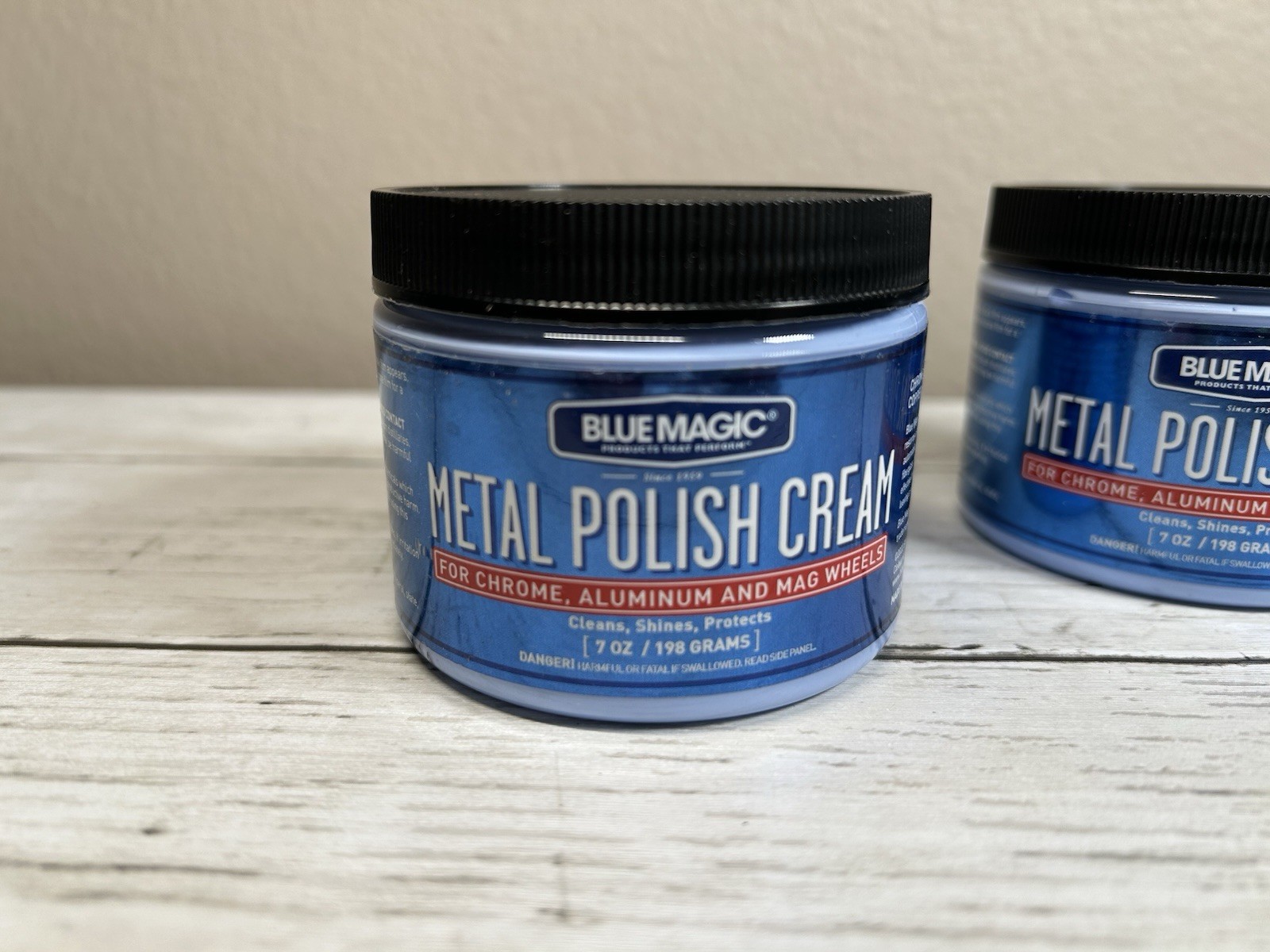 Lot Of 3 – New BLUE MAGIC Metal Polish Cream Tub CHROME ALUMINUM MAG WHEELS