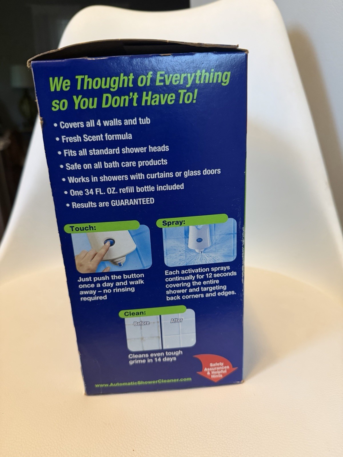 Scrubbing Bubbles Automatic Shower Cleaner Sealed One Button Dual Spray NEW