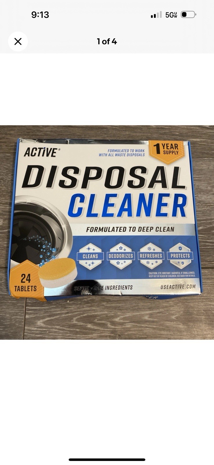 Active Garbage Disposal Cleaner Deodorizer Tablets 100 Tablets (No boxes)