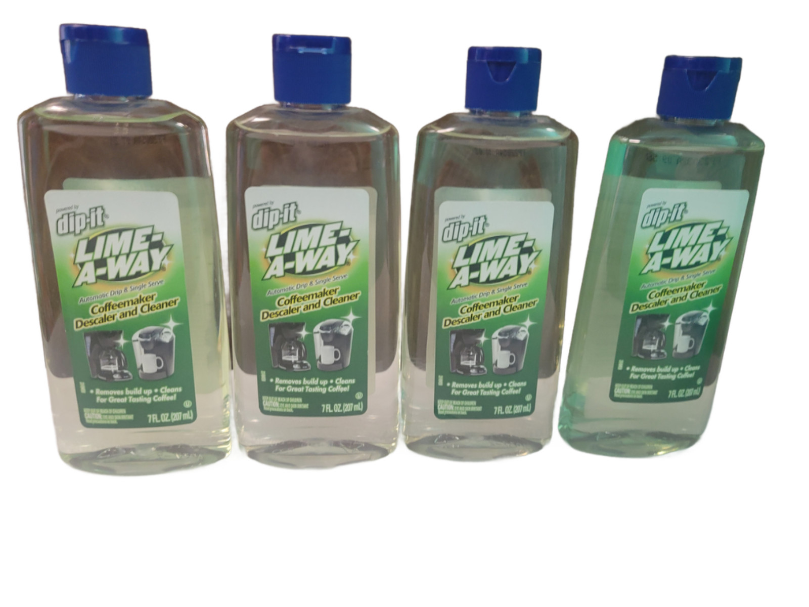 4x Dip-It Lime A Way Coffeemaker Descaler & Cleaner – 7oz Each – New