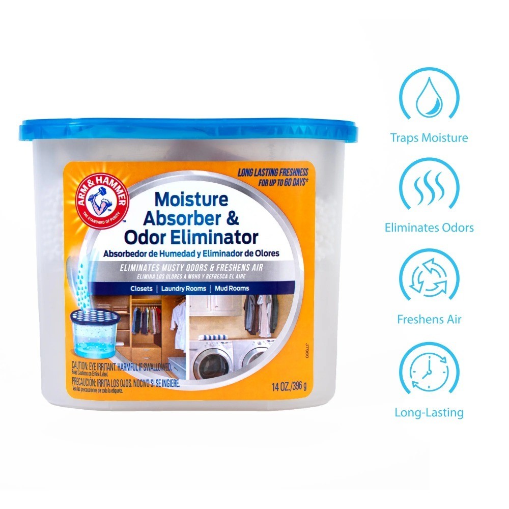 Disposable Moisture Absorber Tub 14 oz Fragrance Free Closet Dehumidifier