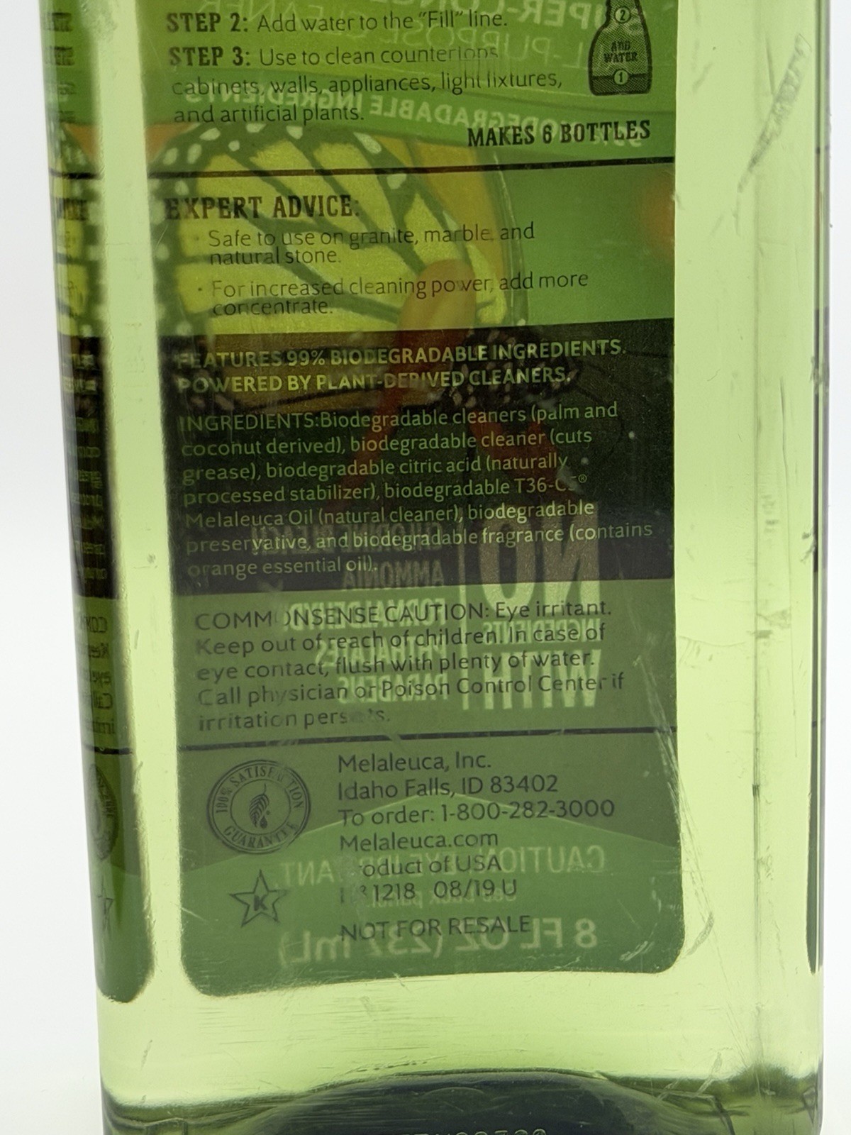 Melaleuca Ecosense Tough & Tender All Purpose Cleaner 12X Concentrate 8Oz~SEALED