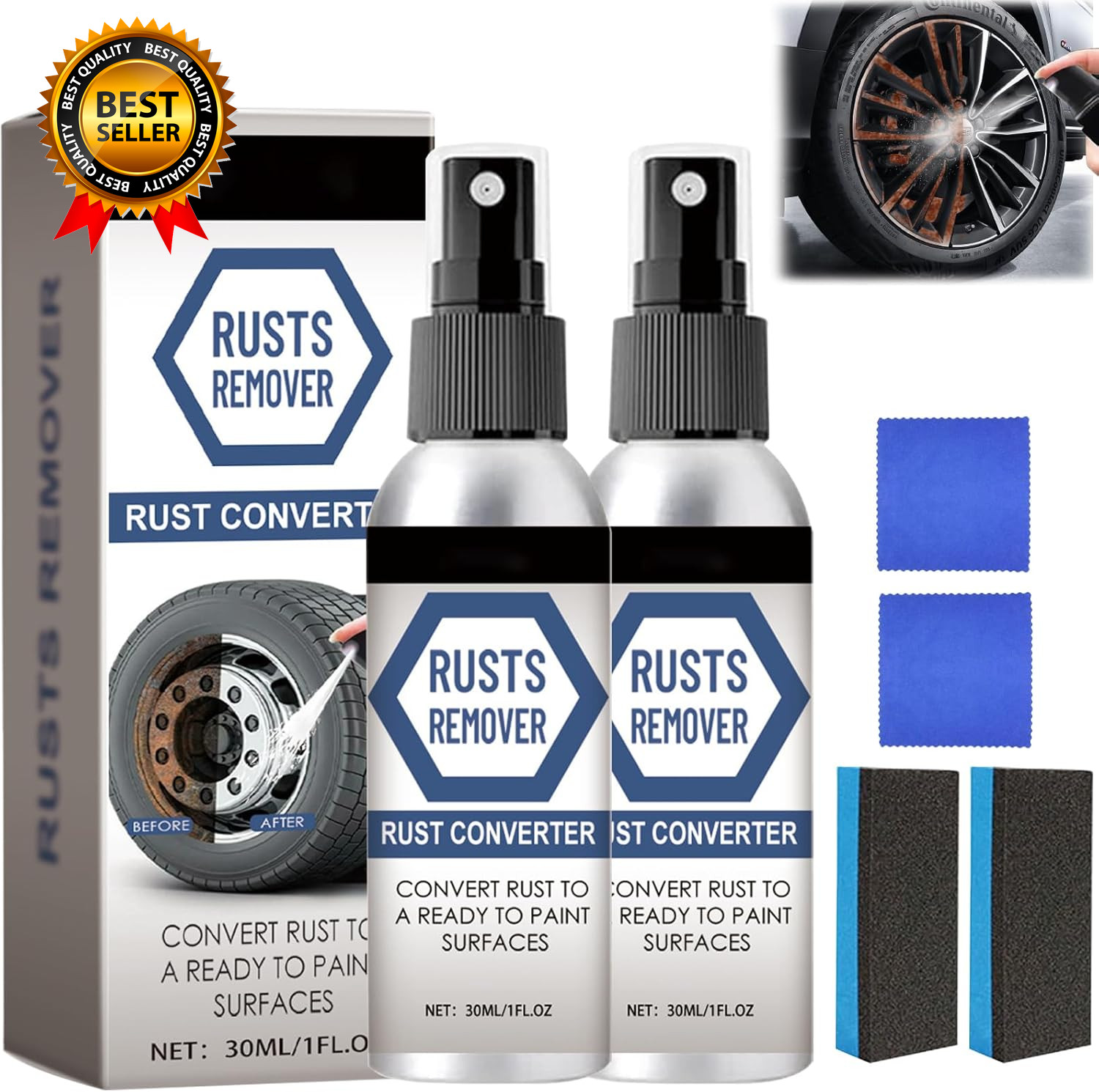 2PCS Nexa Rust Remover Spray Rust Remover for Metal Nexa 2.0 anti Rusts Iron Out