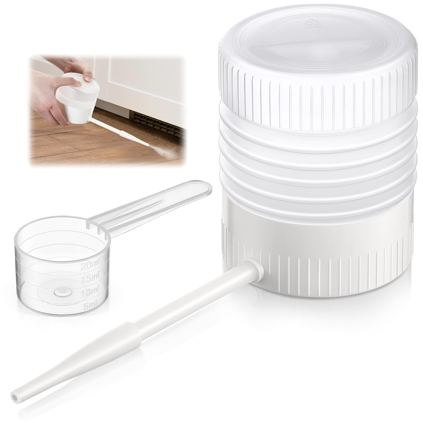 1 Pack Diatomaceous Earth Powder Duster, 6 Inch Refillable Handheld Dust Appl…