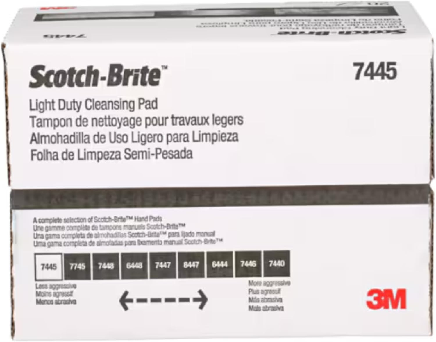 Scotch-Brite 7445 Light Cleansing Hand Pads, 6 in x 9 in, White, Ultra Fine A…