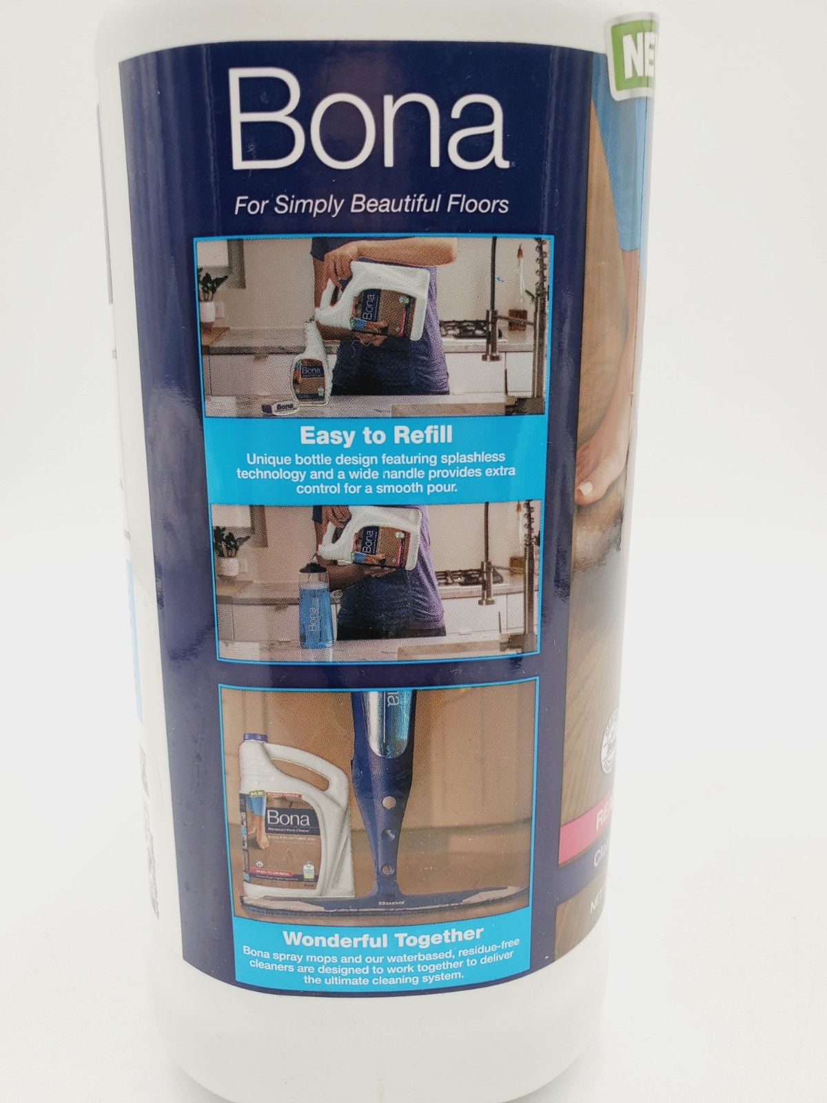 Bona Hardwood Floor Cleaner 96 oz 70% Full Ready To Use Refill