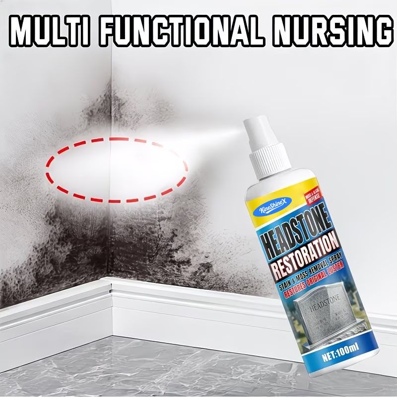 Headstone Restoration&Cleaning Spray,Stone Cleaner Gravestone Cleaning Kit