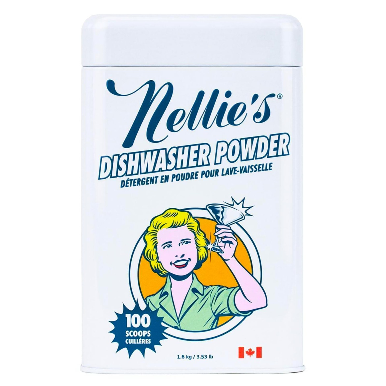 Nellie’s Dishwasher Powder 56.48 Ounce Eco Friendly Grease Removal 100 Scoops