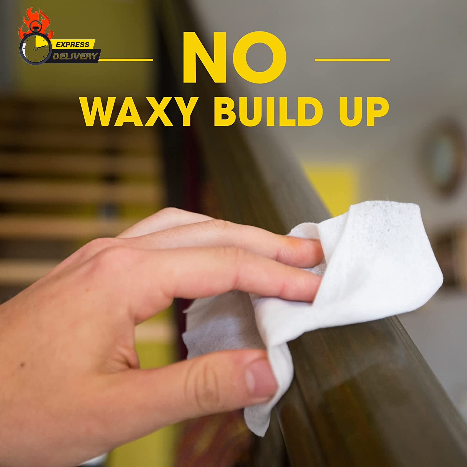 Expert Care Wood Wipes, Shines and Protects, Removes Fingerprints, Lemon Scent,