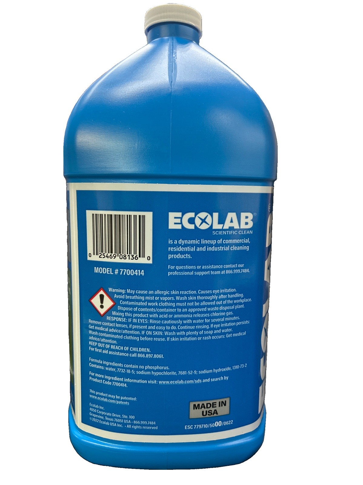 2 BTL ECOLAB Mold & Mildew Stain Remover, Indoor & Outdoor, Made In USA 2 Gallon