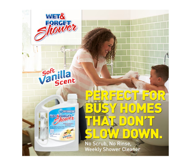 Wet & Forget Shower Cleaner Spray Multi-Surface Weekly Application Requires No S