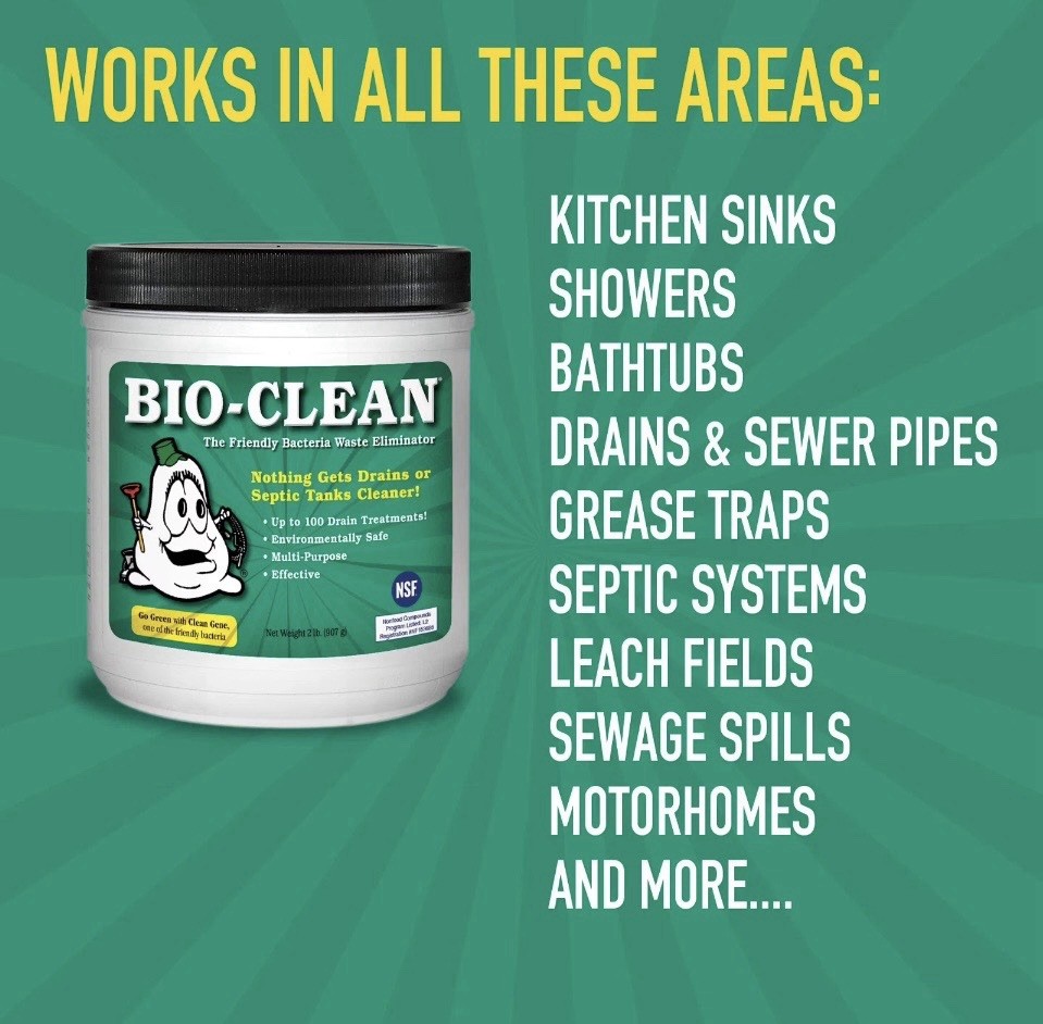 2lb Bio-Clean Drain & Septic Cleaner Natural Grease Trap Drain Treatment