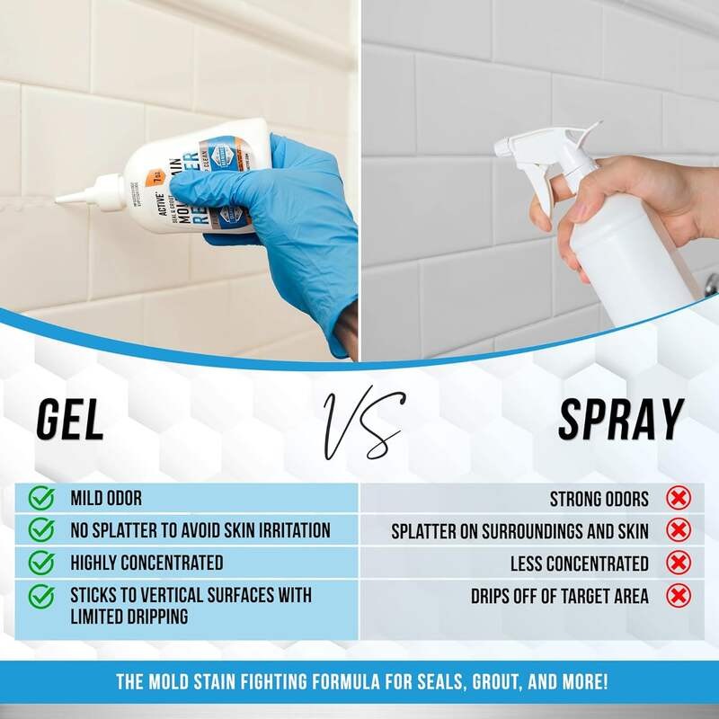 ACTIVE Seal & Grout Mold Stain Remover Gel Deep Cleans Deodorizes Refreshes 7oz
