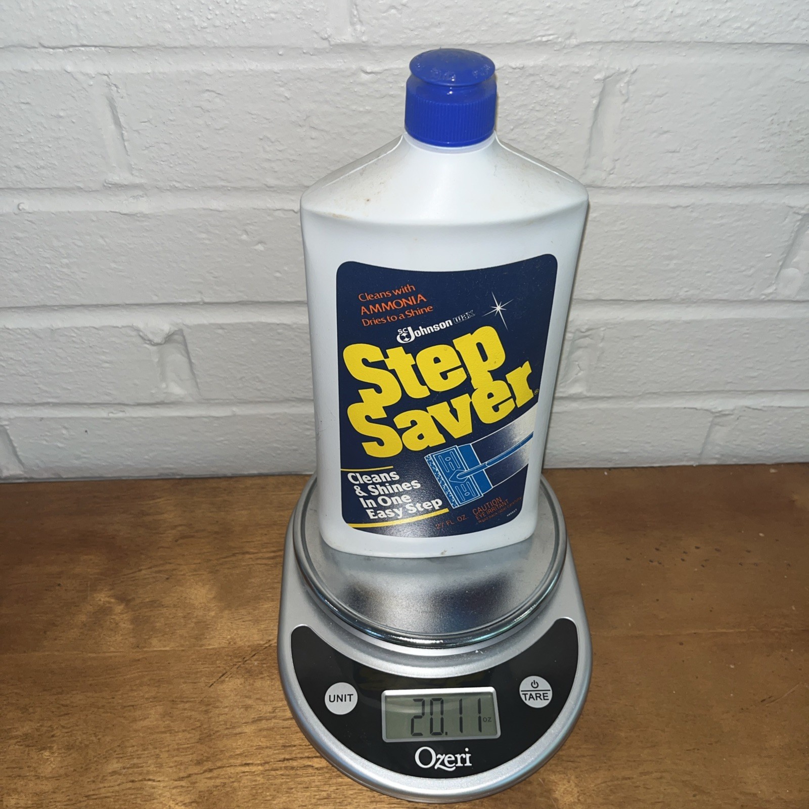 SC Johnson Step Saver Clean & Shine 1990 Floor Care Cleaner VTG Prop ~60% Full