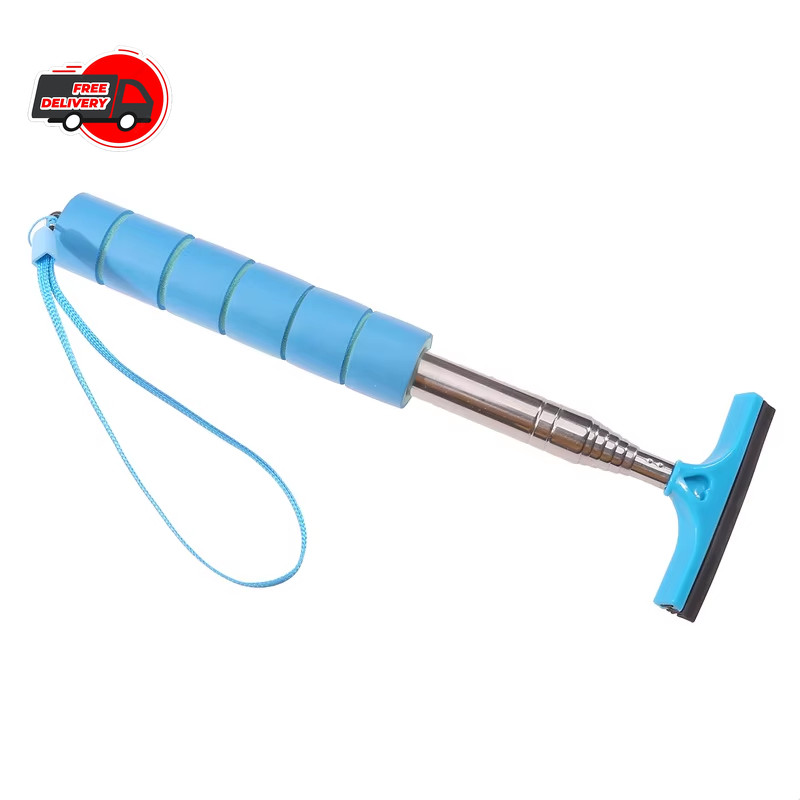 Car Rearview Mirror Wiper Telescopic Cleaning Brush Stainless Steel Retractable