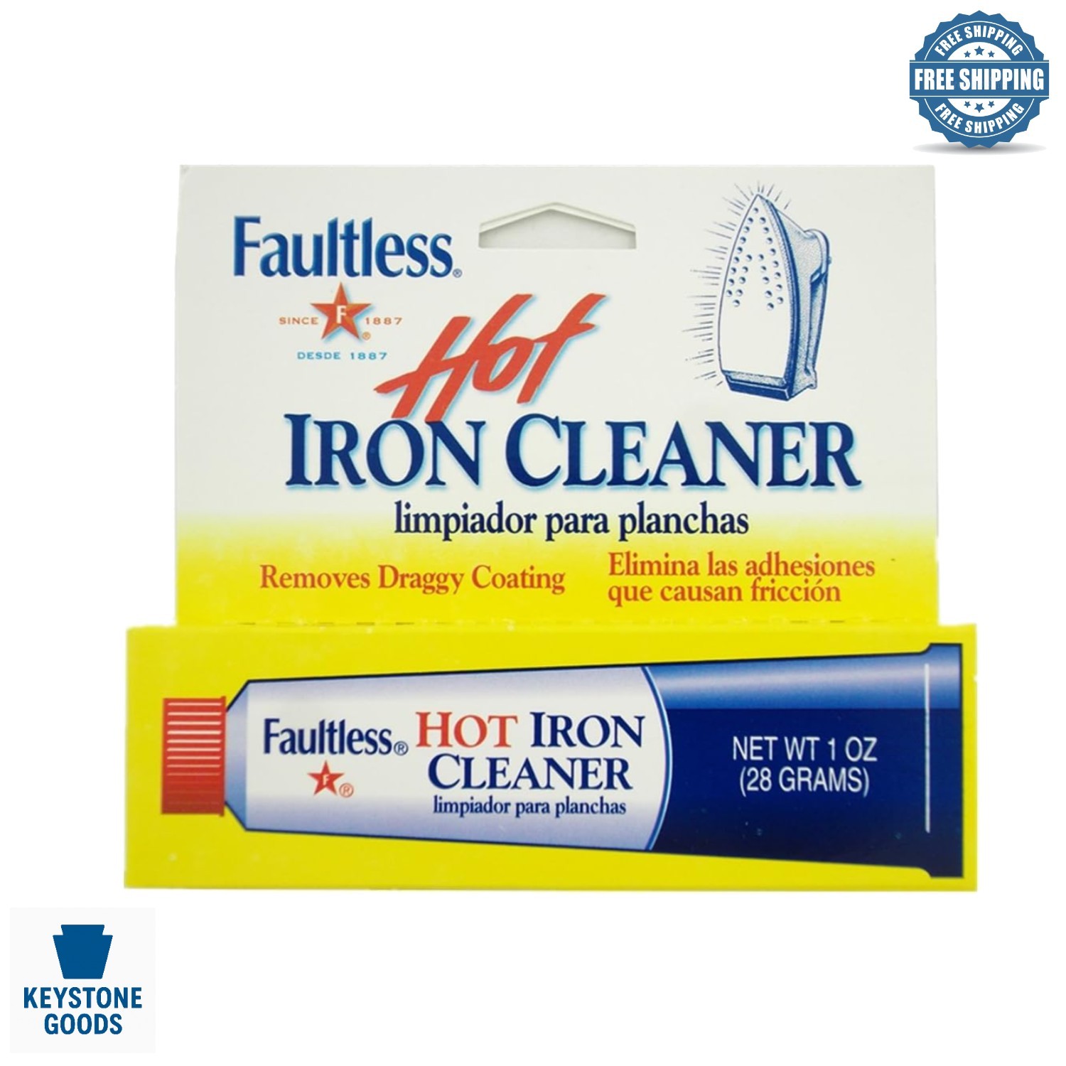Faultless Hot Iron Cleaner – 1oz | Fade Resistant, Fast-Use, Non-Toxic