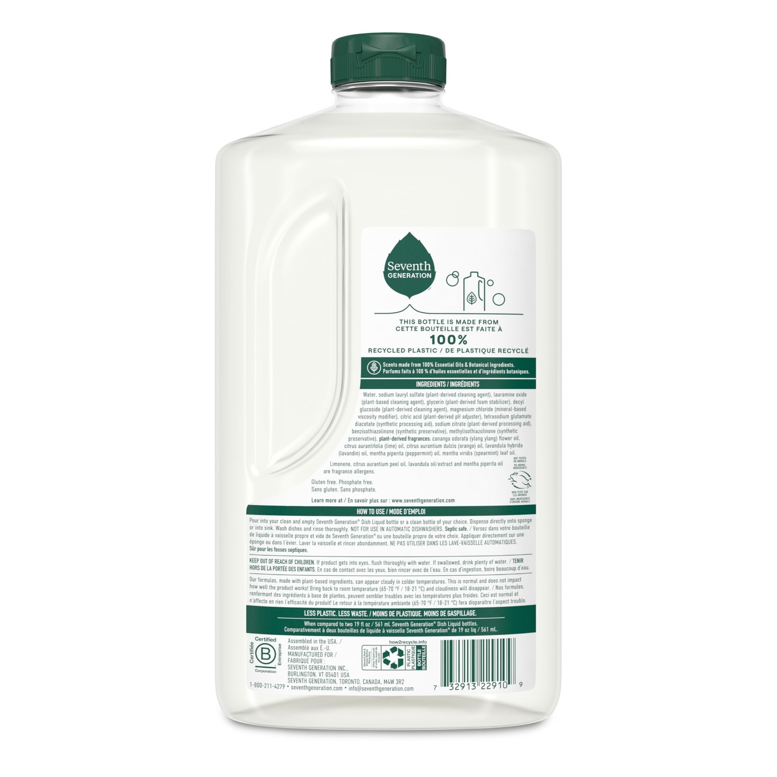 Eco-Friendly Dish Soap Refill 3-Pack, Lavender Mint Scent, 50 oz Each