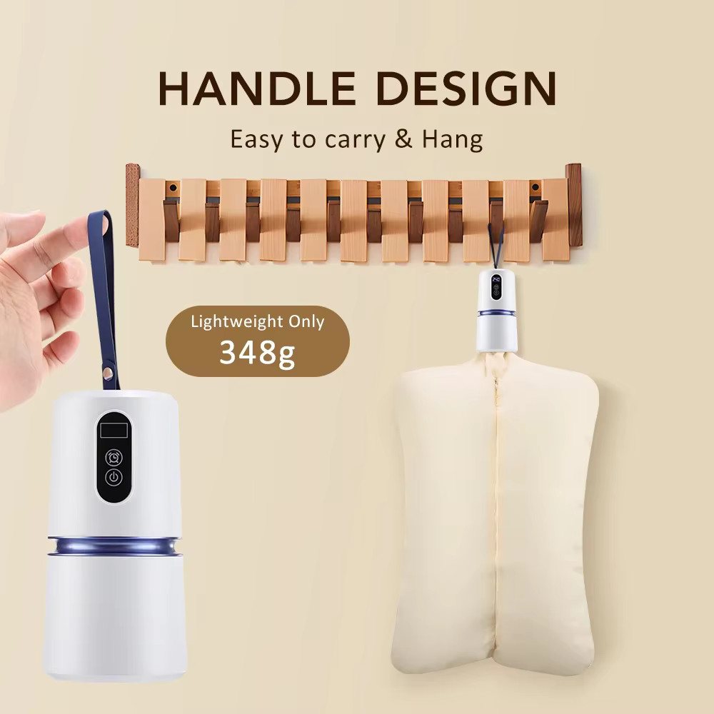 Portable Clothes Dryer 110-220V Smart Mini Laundry Dryer with Timer Travel Use