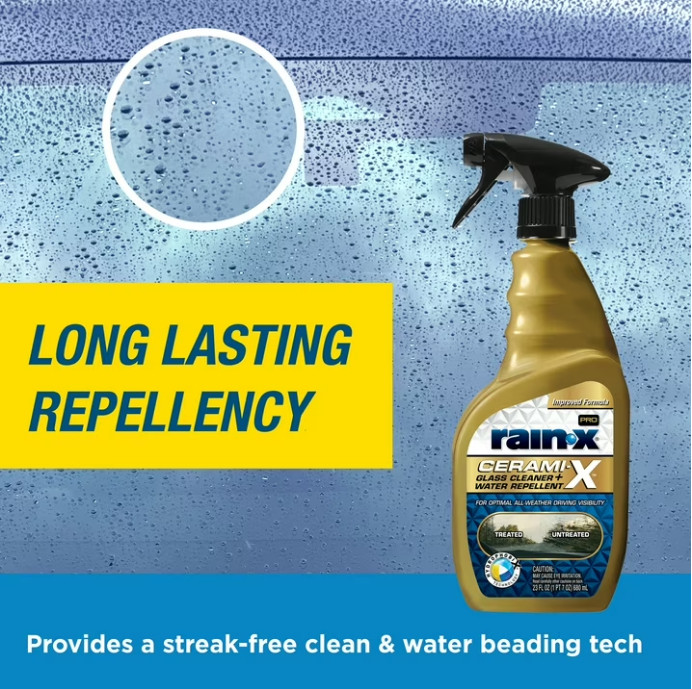 Rain-X 630177SRP Cerami-X Glass Cleaner + Water 16 Fl Oz (Pack of 1) 711265514