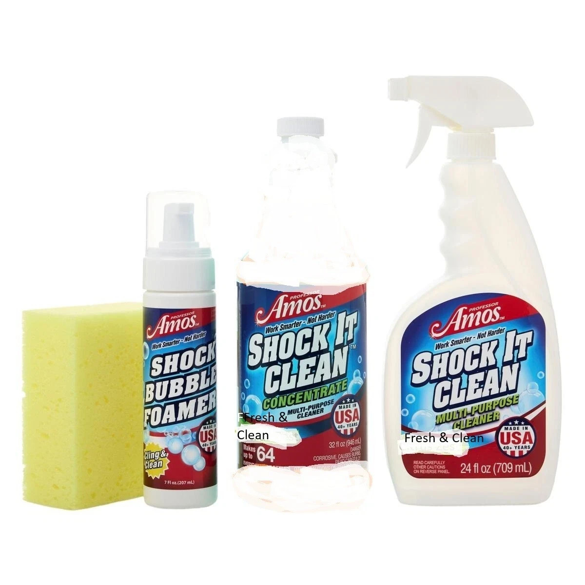 Professor Amos Shock It Clean 32 oz. Concentrate & Bubble Foamer Fresh & Clean