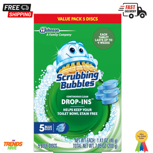 Scrubbing Bubbles Toilet Tablets, Continuous Clean Toilet Drop Ins 3 pack 15 ct