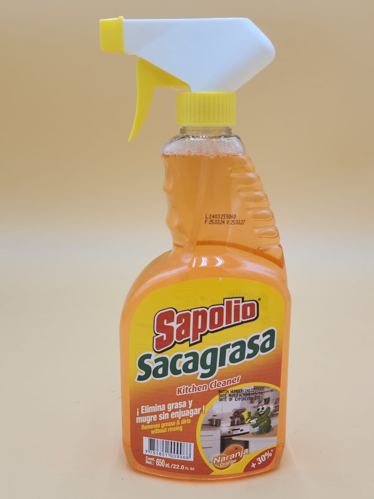 ORANGE GREASE CLEANER SAPOLIO SACAGRASA – 6 PACK (22.7 oz each)