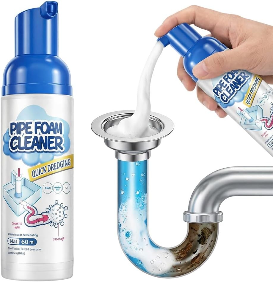 Foaming Drain Cleaner, 2026 New Foam For Bathroom Sink Overflow Fast Clog Remova