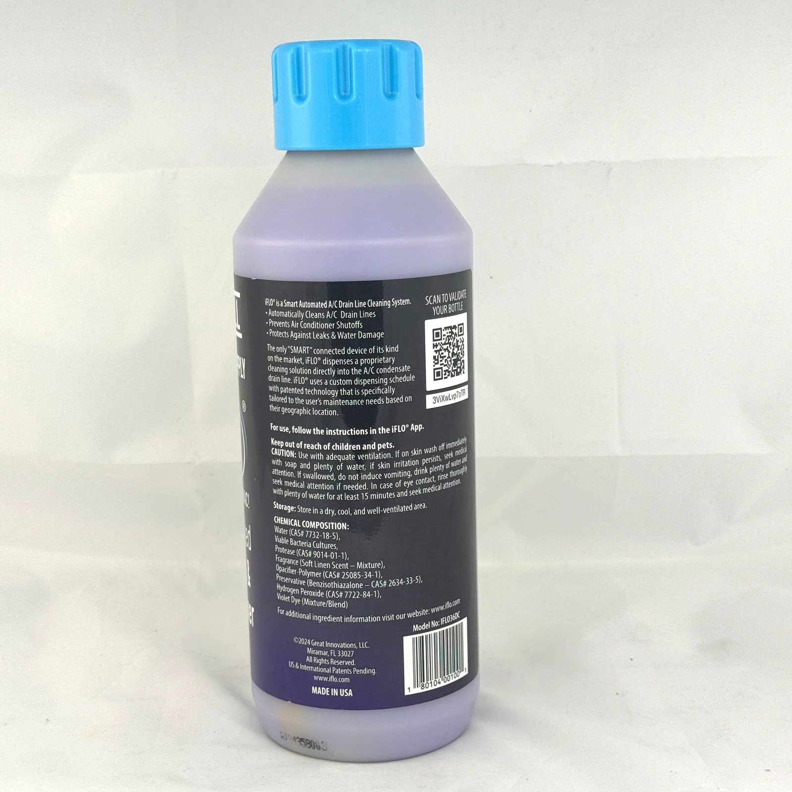 iFlo Refill Smart Automated A/C Drain Cleaner 3-Month Supply 36 oz New
