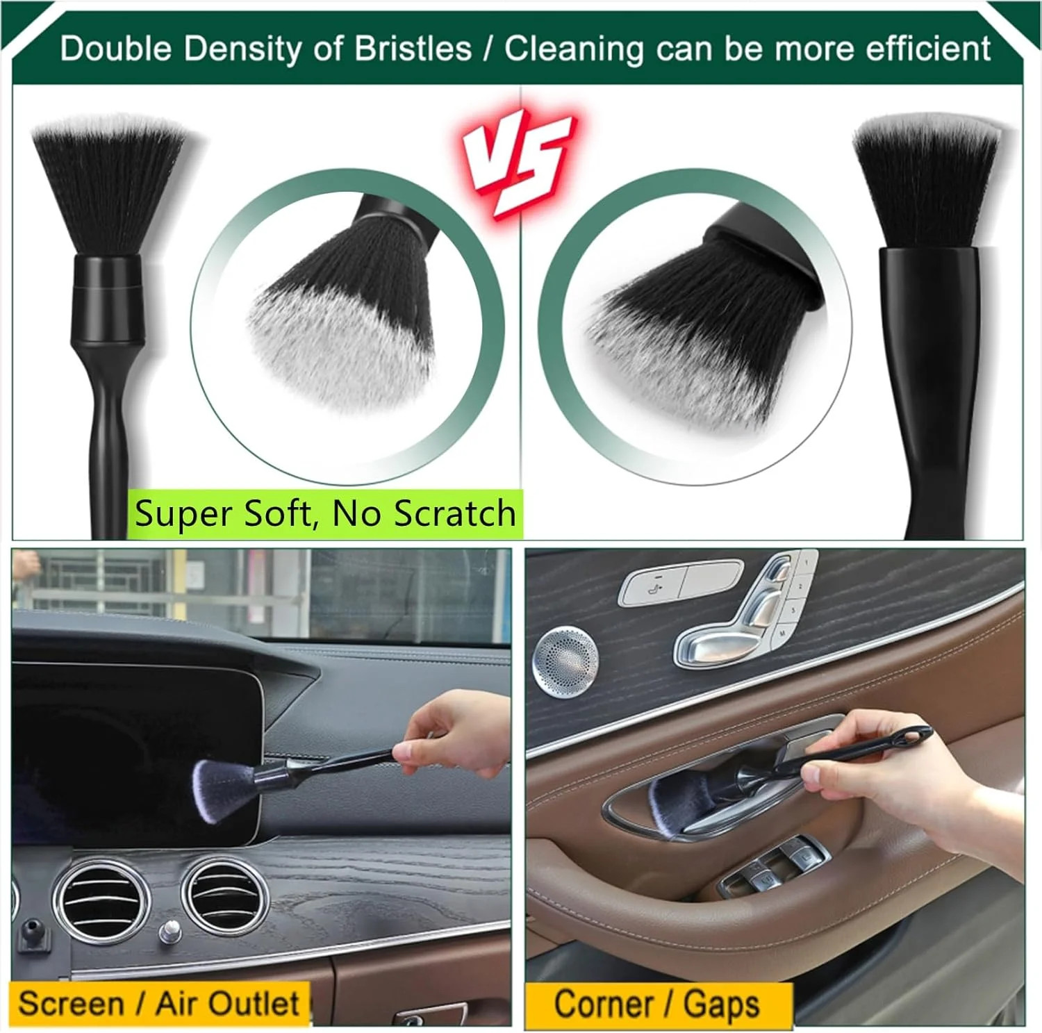 Car Interior Duster Detail Brush Cleaning Gel Kit, Dust Remover | Slime