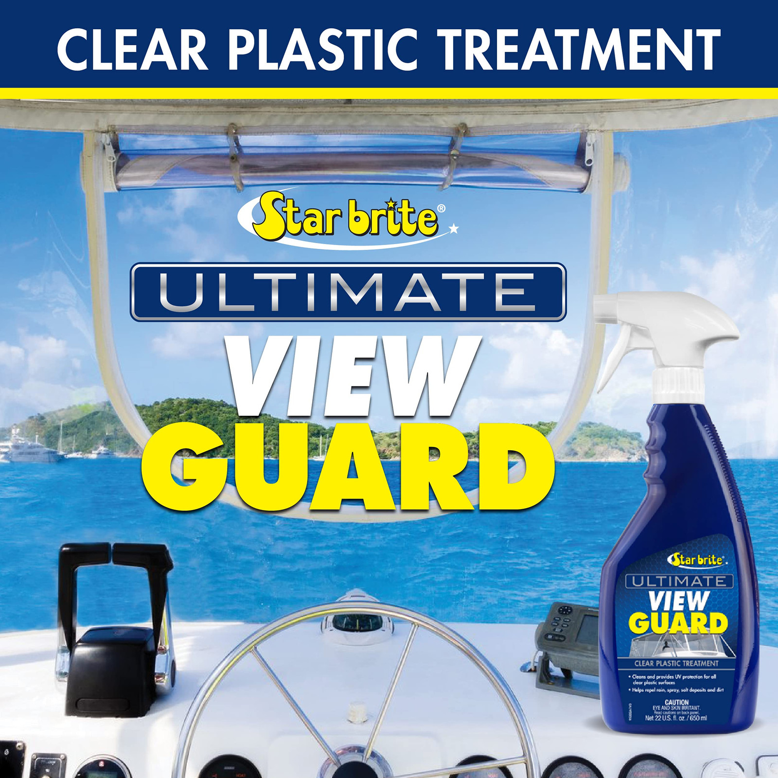 Star Brite Ultimate View Guard 22 Fl Oz Clear Plastic Treatment UV Protection
