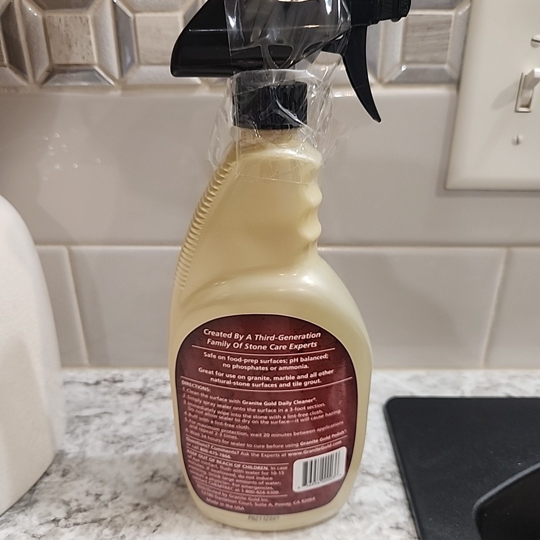 Granite Gold SEALER Protectant Barrier Spray Non Toxic Safe Stone Care 24 Oz