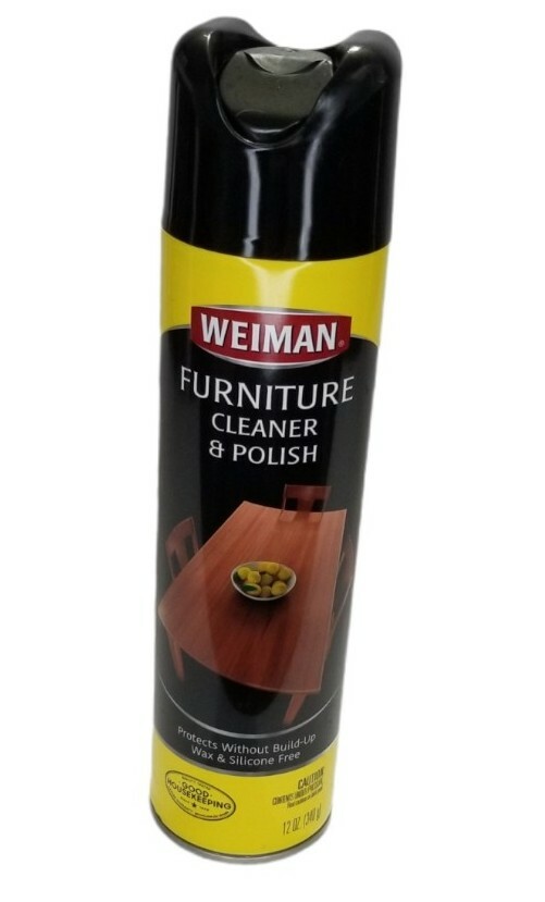 Weiman Wood & Furniture Cleaner Polish 12 Ounce Aerosol Protect Clean