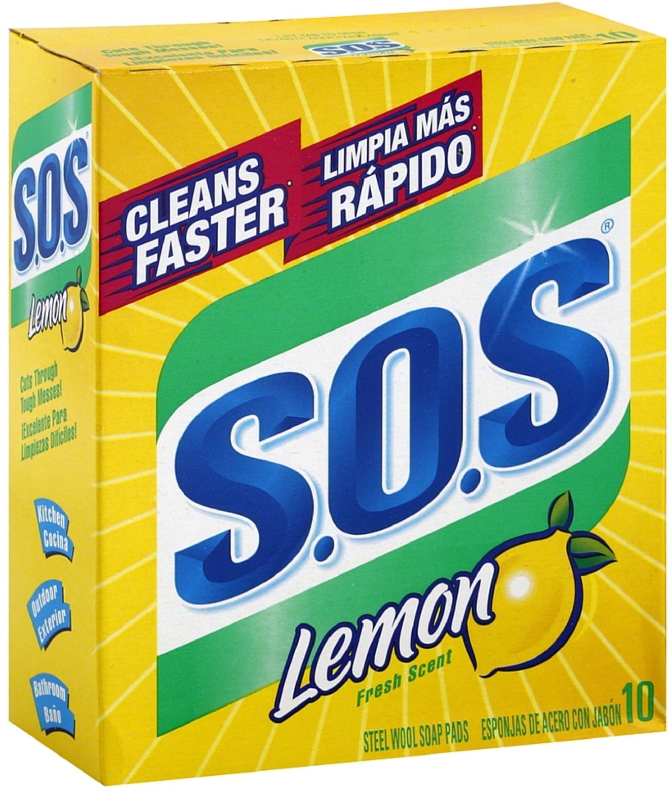 Steel Wool Soap Pads Lemon Fresh Scent 10 Ea pack Of 2