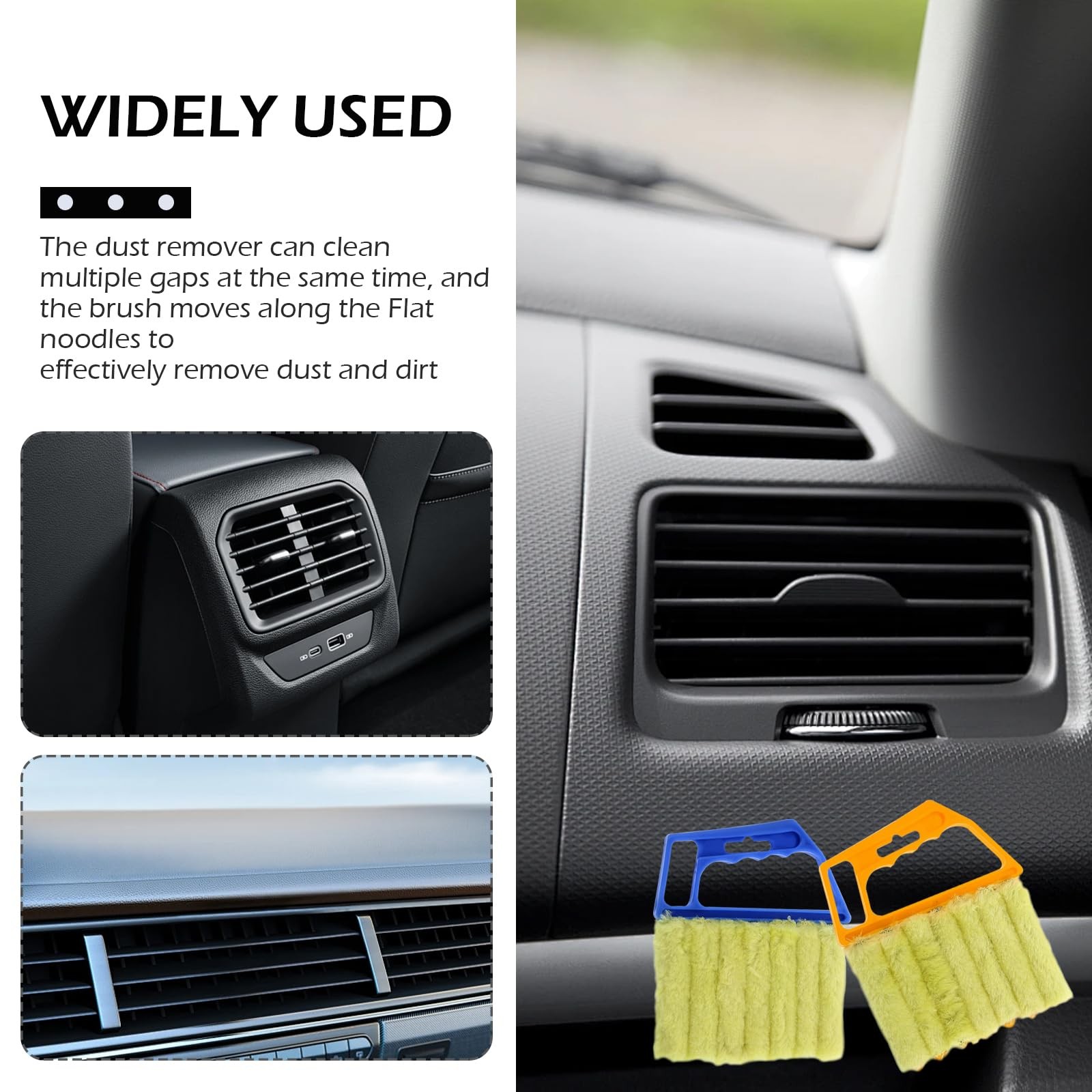 2PCS Blind Cleaner Duster Tool, Microfiber Washable Handheld Mini Duster Brush,