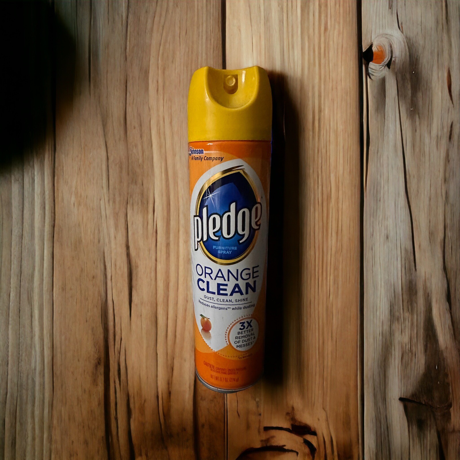 PLEDGE Orange Clean Furniture Spray Reduces Allergen Dust Clean Shine 9.7 oz 3CT