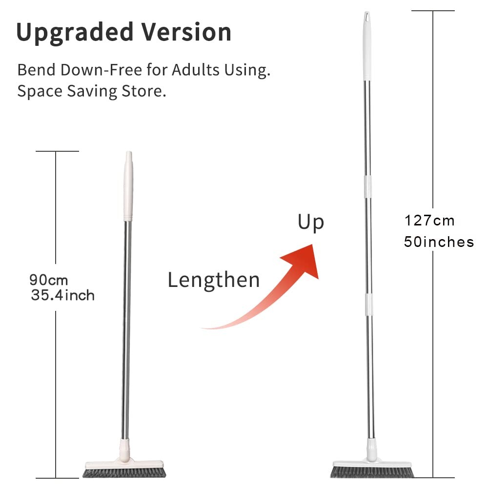 LandHope Grout Brush with Long Handle 50inches Grout Cleaner for Tile Floors Cre