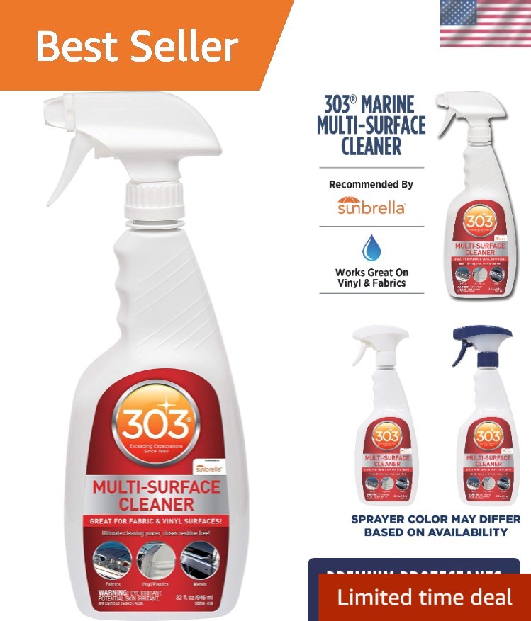 303 Marine Multi-Surface Cleaner for Vinyl & Canvas, 32 oz | Removes dirt, gr…