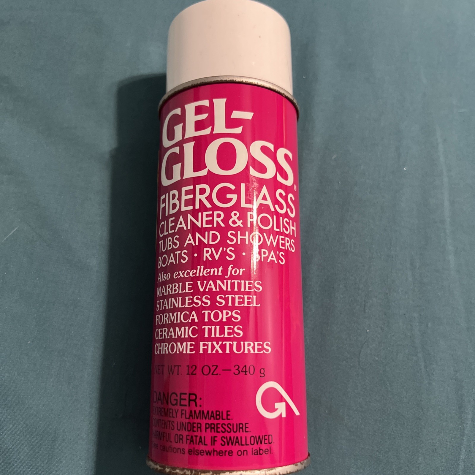 Gel Gloss Cleaner 12 Oz Aerosol Safe for Acrylics Stainless Steel More 80% Full