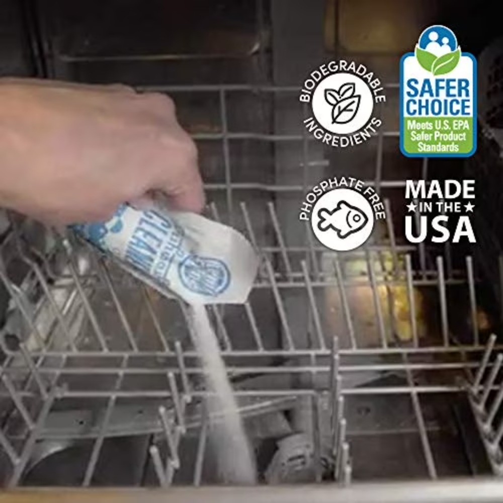 Lemi Shine Dishwasher Cleaner,Lemon Scent, Deodorizes and Removes Build-up, 4 Ct