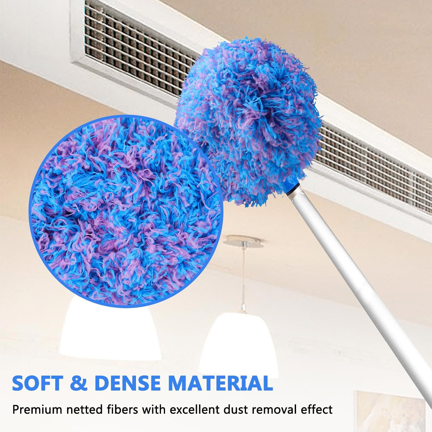 Ceiling Fan Cleaner Duster Reusable Microfiber Ceiling Fan Blade Cleaner Removab