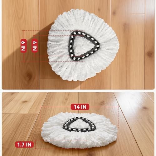 4 Pack Microfiber Mop Head Replacements for O-Cedar EasyWring Spin Mop System