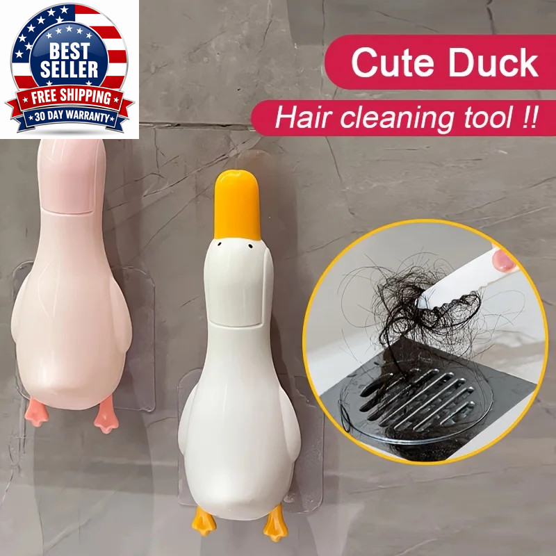 2-In-1 Cute Duck Shaped Double-Head Design Cleaning Clip Dust Stain Removal Shov