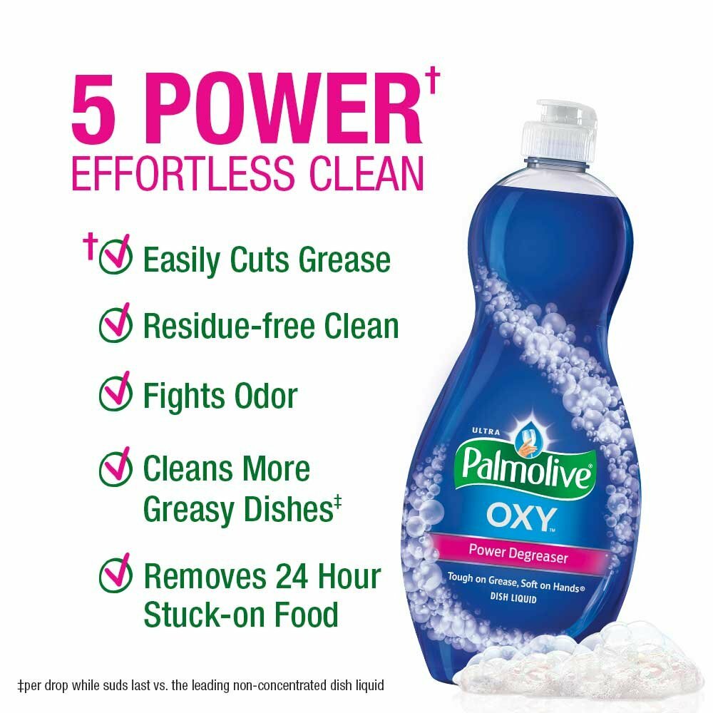 Palmolive Ultra Dish Soap Oxy Power Degreaser, 32.5 oz – 4 Pack