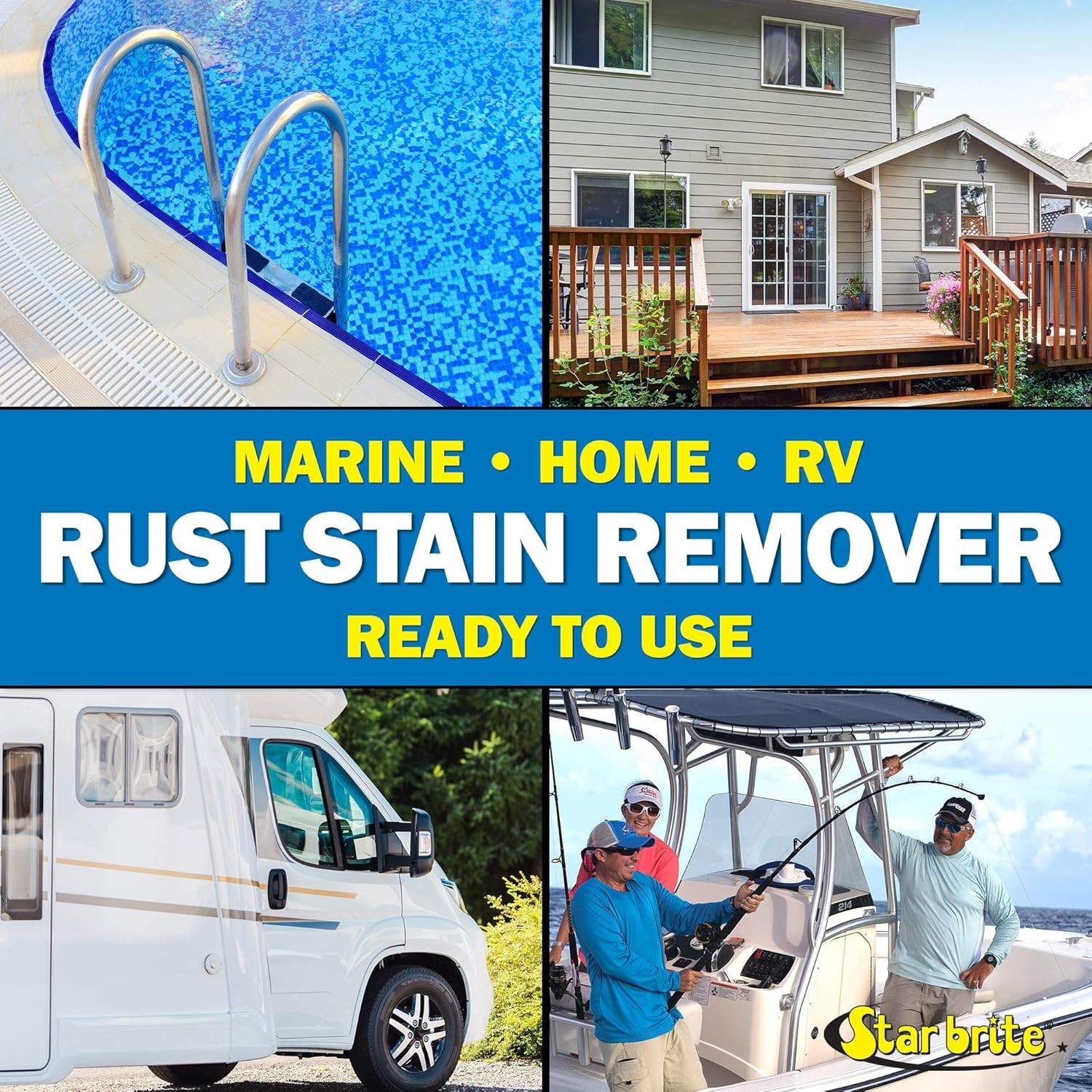 Fast-Acting Rust & Corrosion Stain Remover for Fiberglass, Vinyl – 22 Oz