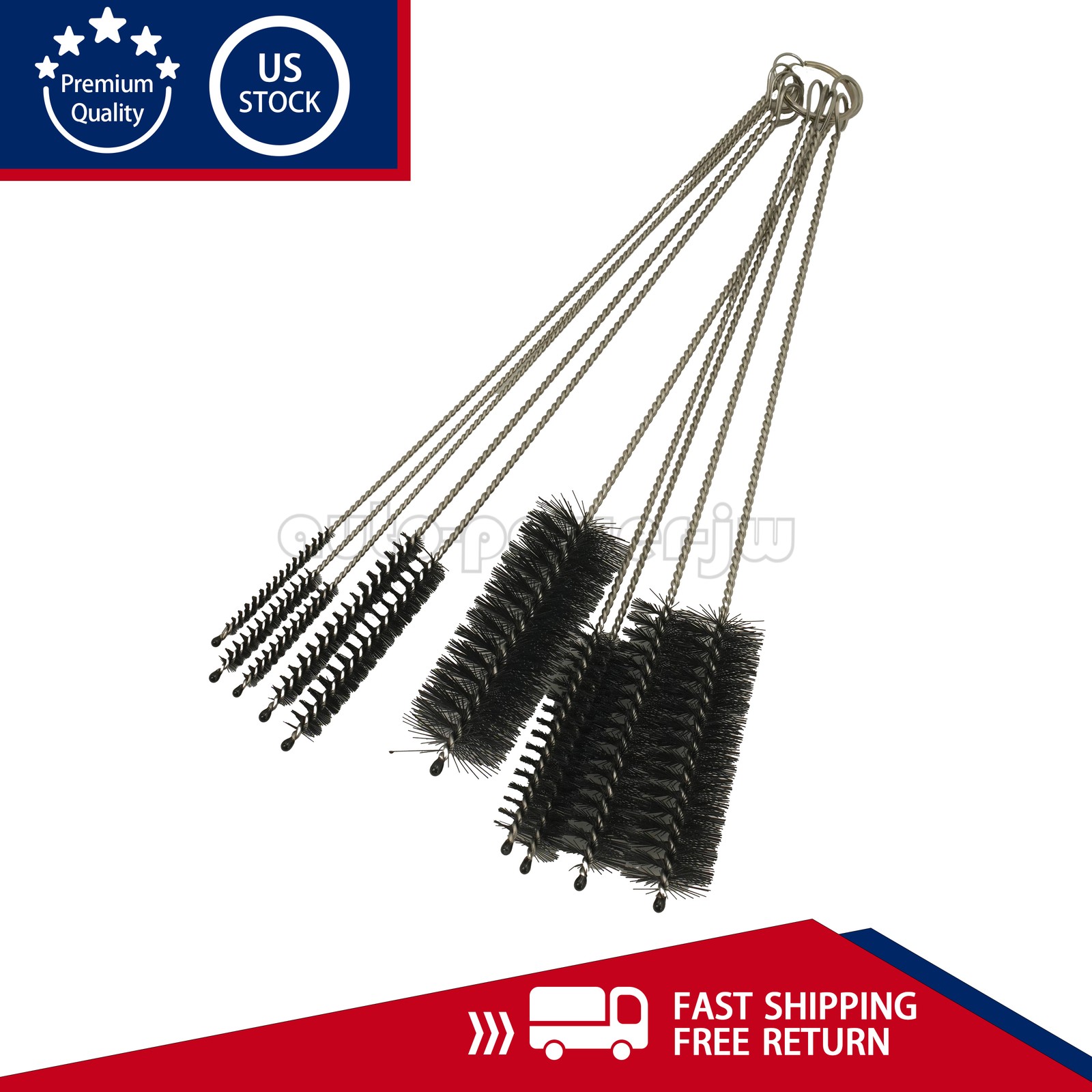 NEW 10PCS Set Nylon Straw Brush Cleaner Bottle Tube Pipe Small Long Cleaning US