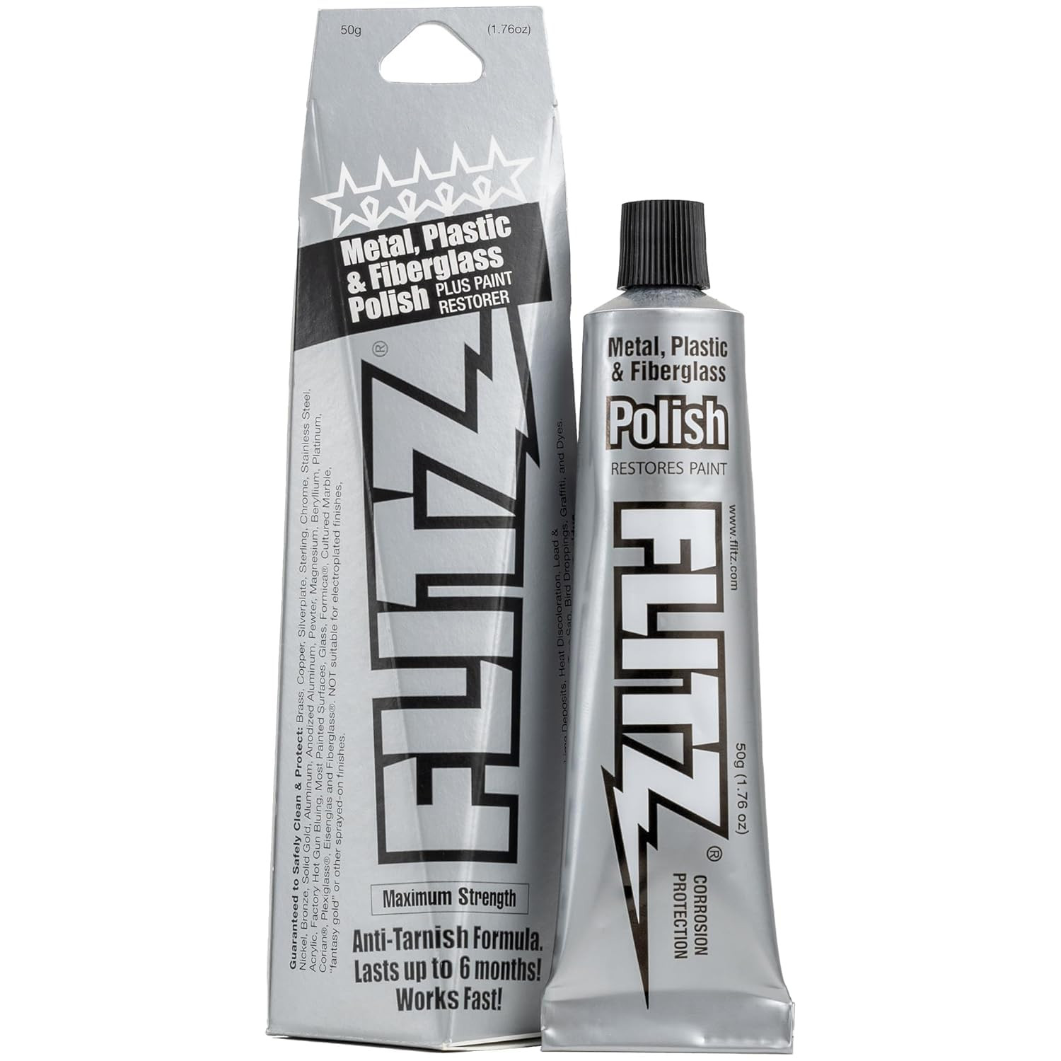 Metal Polish Paste – 1.76Oz Usa-Made Silver Polish for Solid Chrome, Stainless S