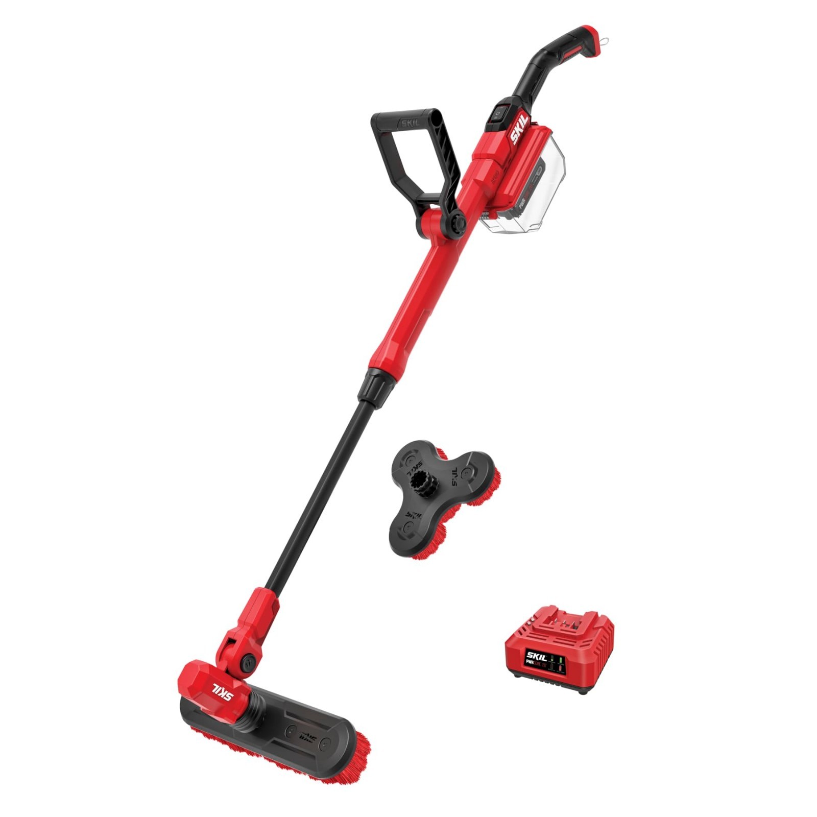 Cordless Power Scrubber Kit – 20V Cleaning Brush, 2.0Ah Battery & Charger Includ
