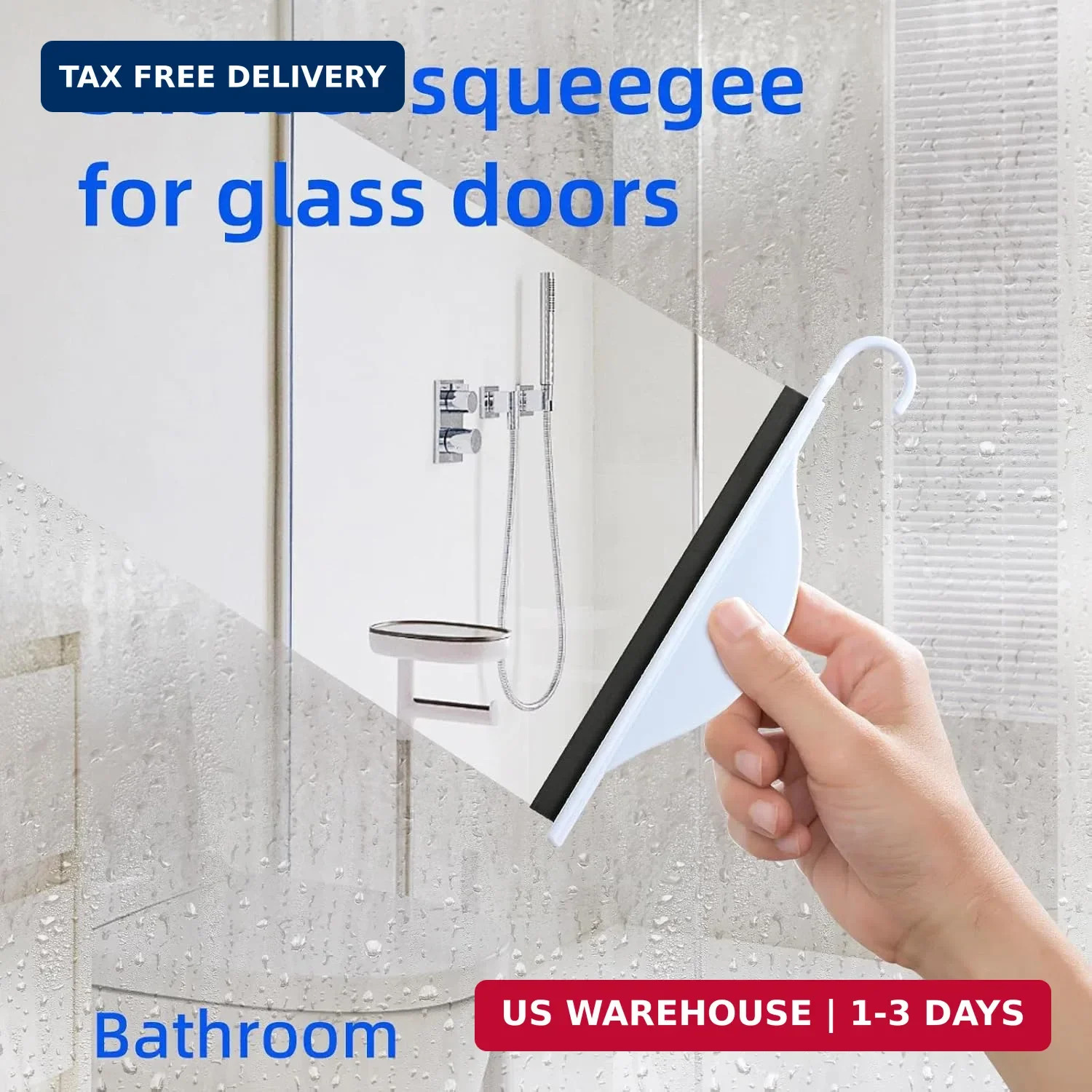 2 Packs Small Shower Squeegee for Glass Doors,Squeegee for Shower Glass,mini Bat