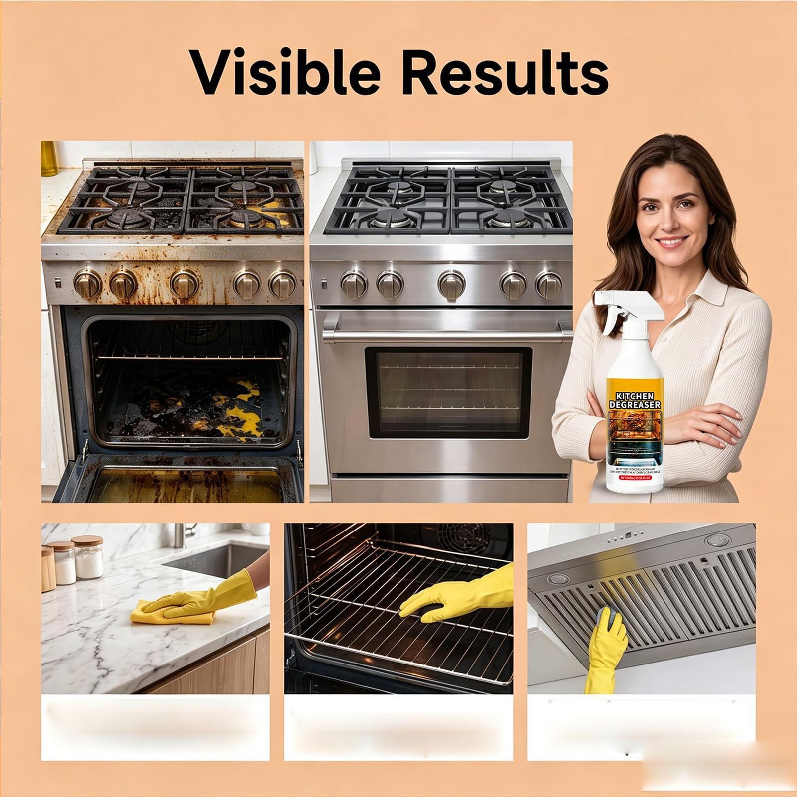2026 New Kitchen Degreaser Grease Killer Spray Grill Cleaner Spray For Grates
